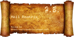 Heil Beatrix névjegykártya